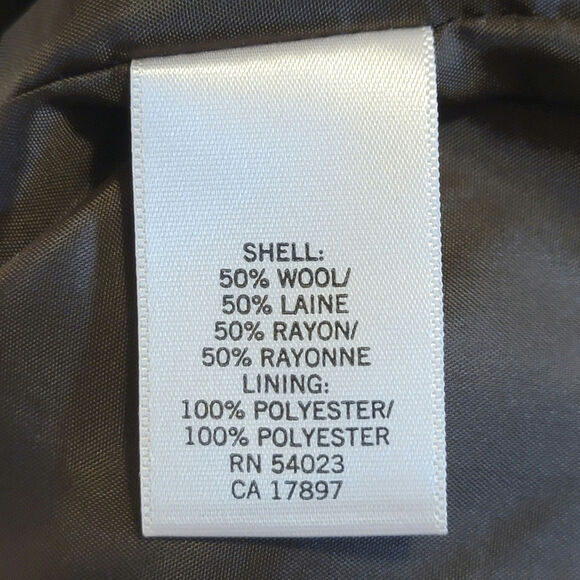 Tinley Road Wool Blazer Brown Faux Suede Lapel Tailored Structured Jacket Size S - Picture 15 of 16